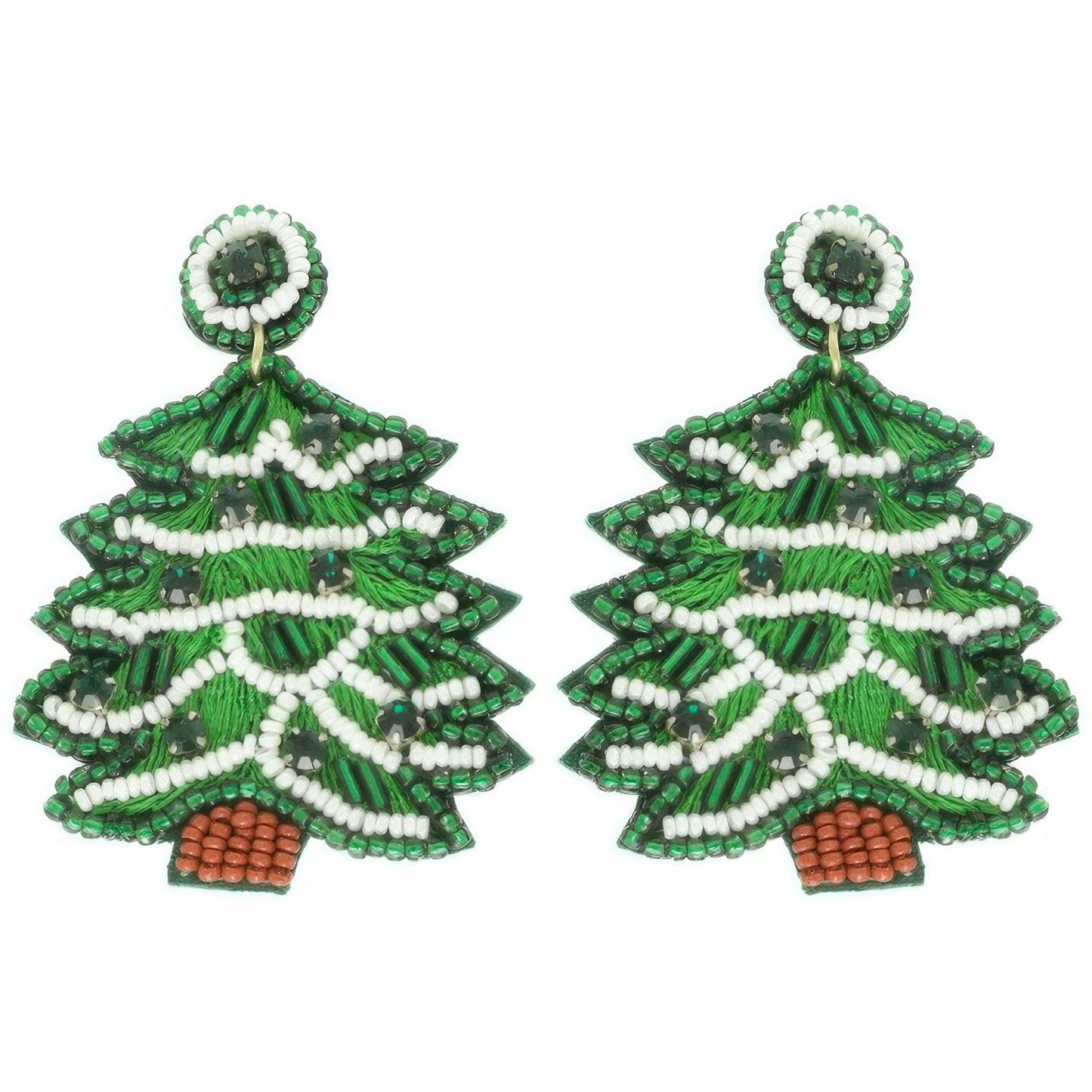 Christmas Tree Post Dangle Earrings - It's a Girly Place