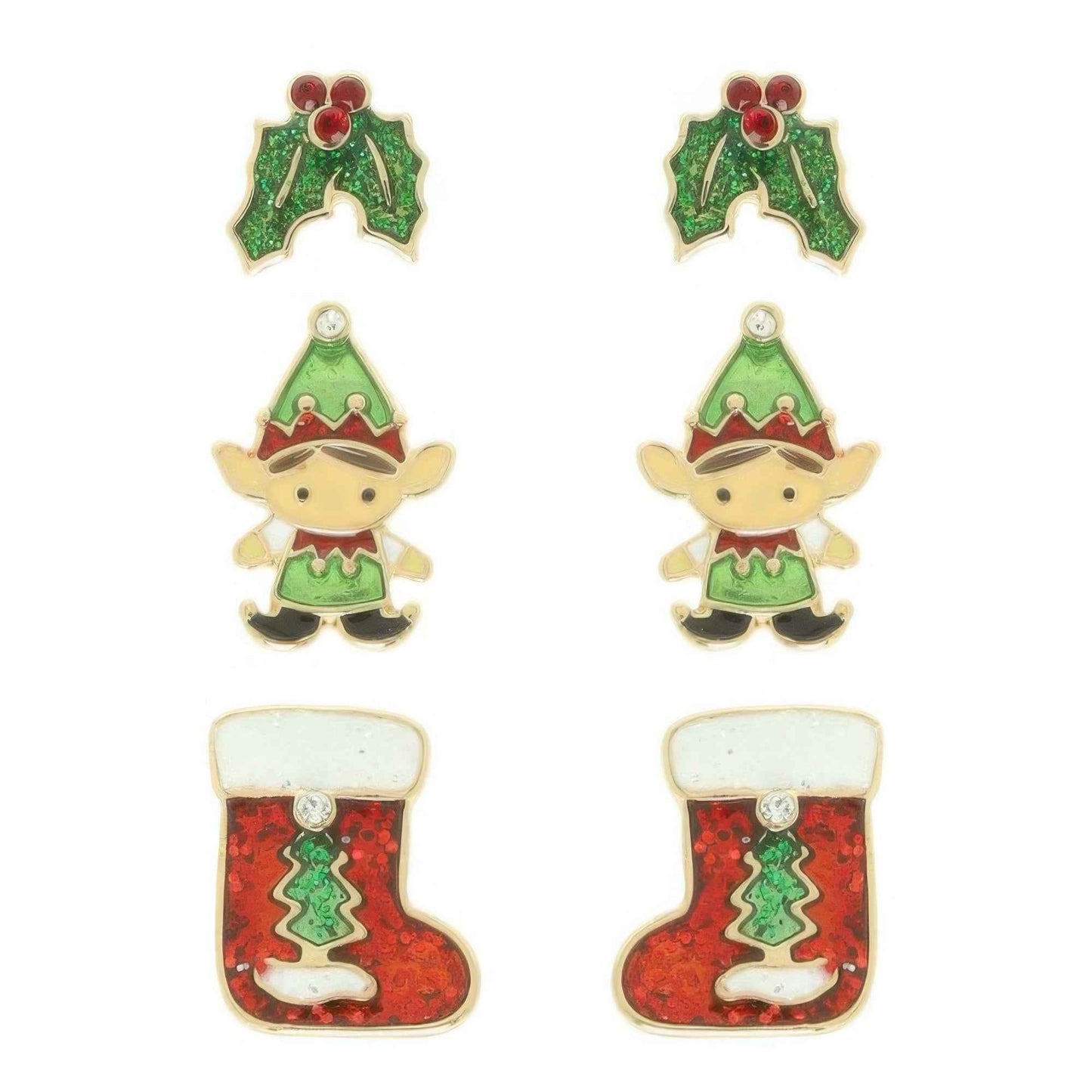Christmas Theme Assorted Multi Pair Earring Set