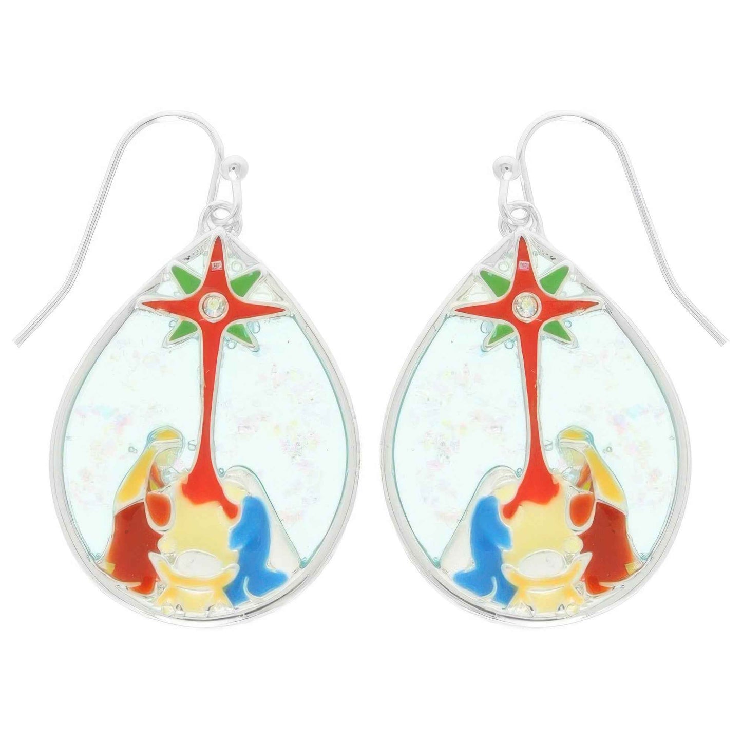 Christmas Nativity Theme Teardrop Earrings