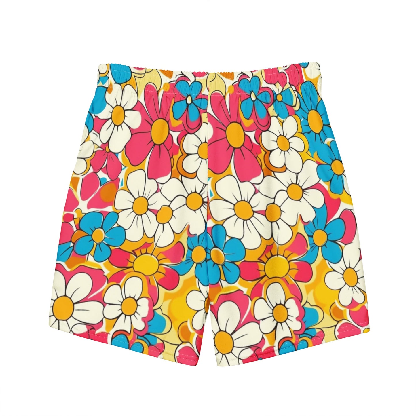 Yeehaw Flower Child Retro Men's Swim Trunks