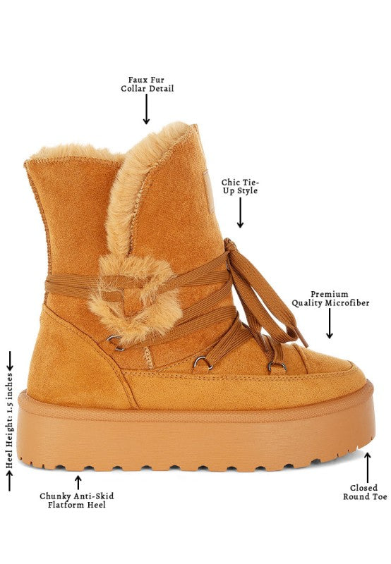 Noaya Chunky Faux Fur Snow Boots