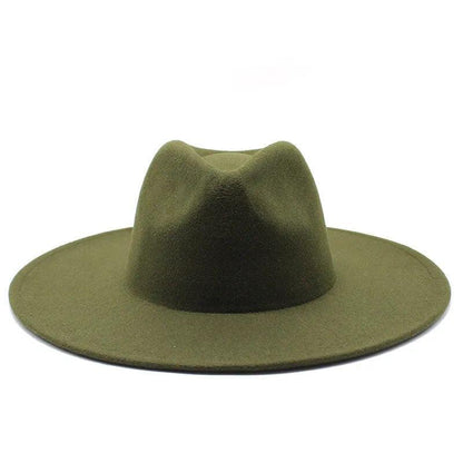 Modern Classic Felt Fedora – Stylish Wide Brim Wool Hat for Men and Women