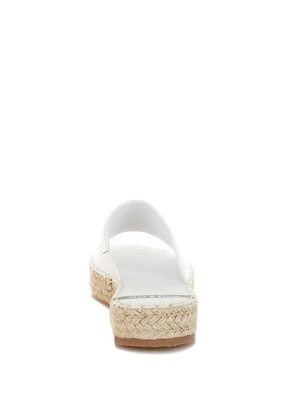 Scalar Genuine Soft Leather Espadrille Flatforms