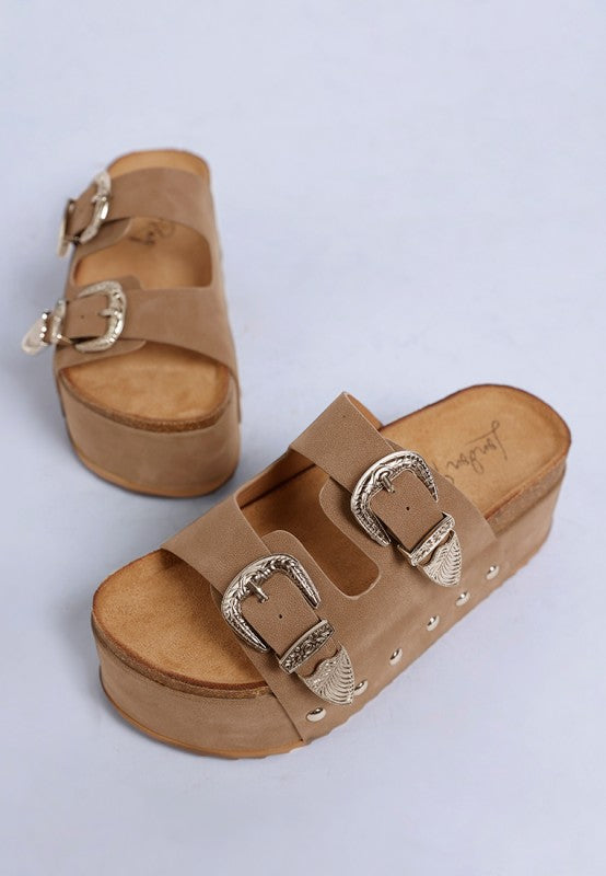 Zaphod Faux Leather Flatform Slip Ons