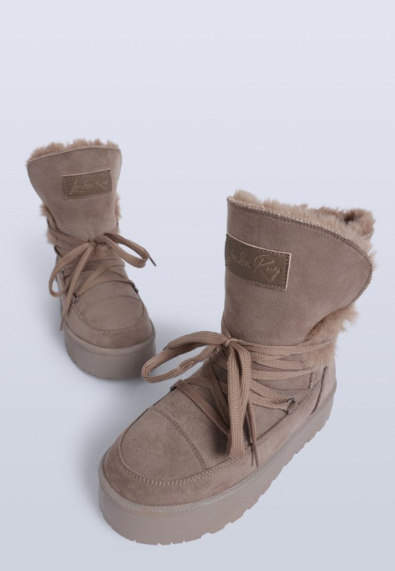 Noaya Chunky Faux Fur Snow Boots