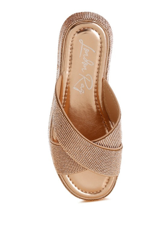 Adena Rhinestone Embellished Flatforms