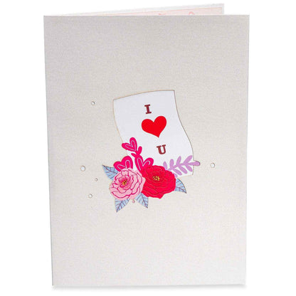 Love Typewriter Pop Up Card - 5" x 7"
