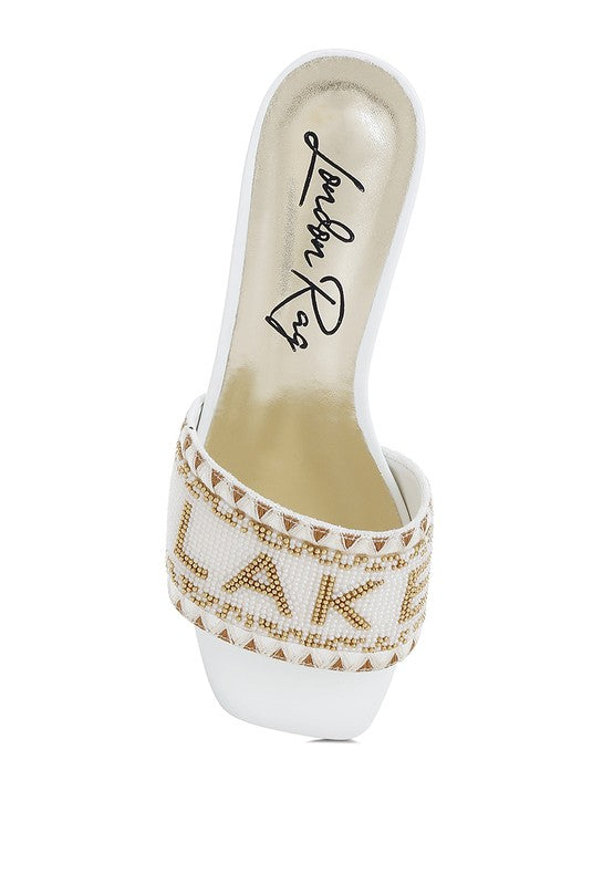 Vacay Babe Lake Como Beaded Slip-On Heels