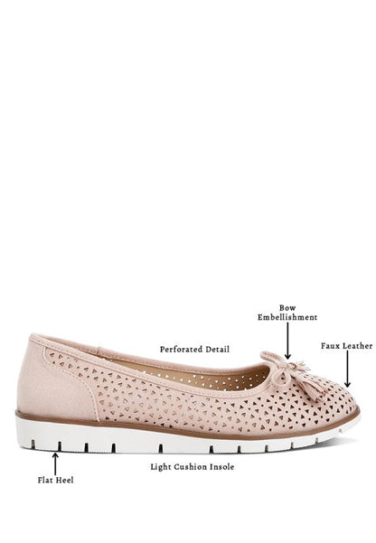 Pacer Perforated Leather Ballerinas