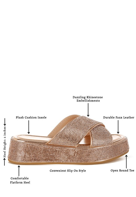 Adena Rhinestone Embellished Flatforms