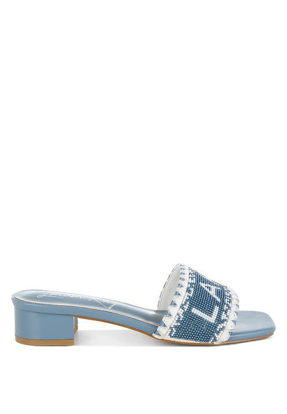 Vacay Babe Lake Como Beaded Slip-On Heels