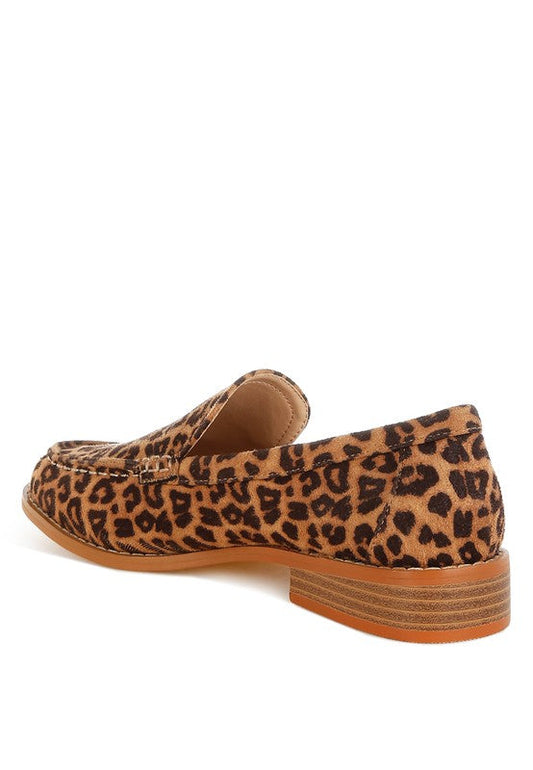 Cacani Leopard Print Heeled Loafers