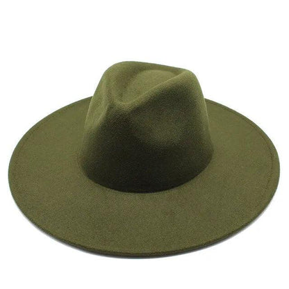 Modern Classic Felt Fedora – Stylish Wide Brim Wool Hat for Men and Women