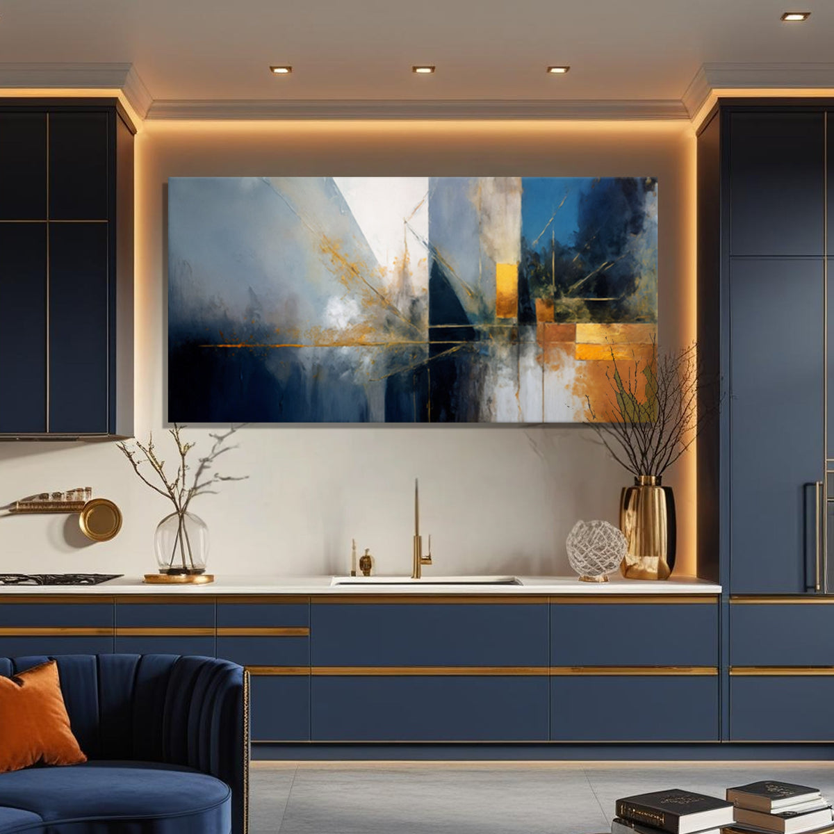 Abstract Geometric Lines Wall Art III