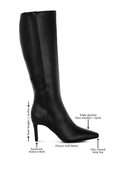 Skara Faux Leather Calf Boots