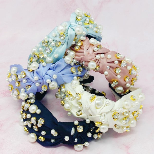 My Winslet Jeweled Satin Headband