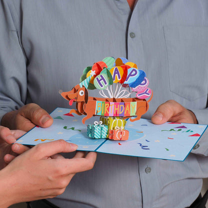 Birthday Dog Pop Up Card