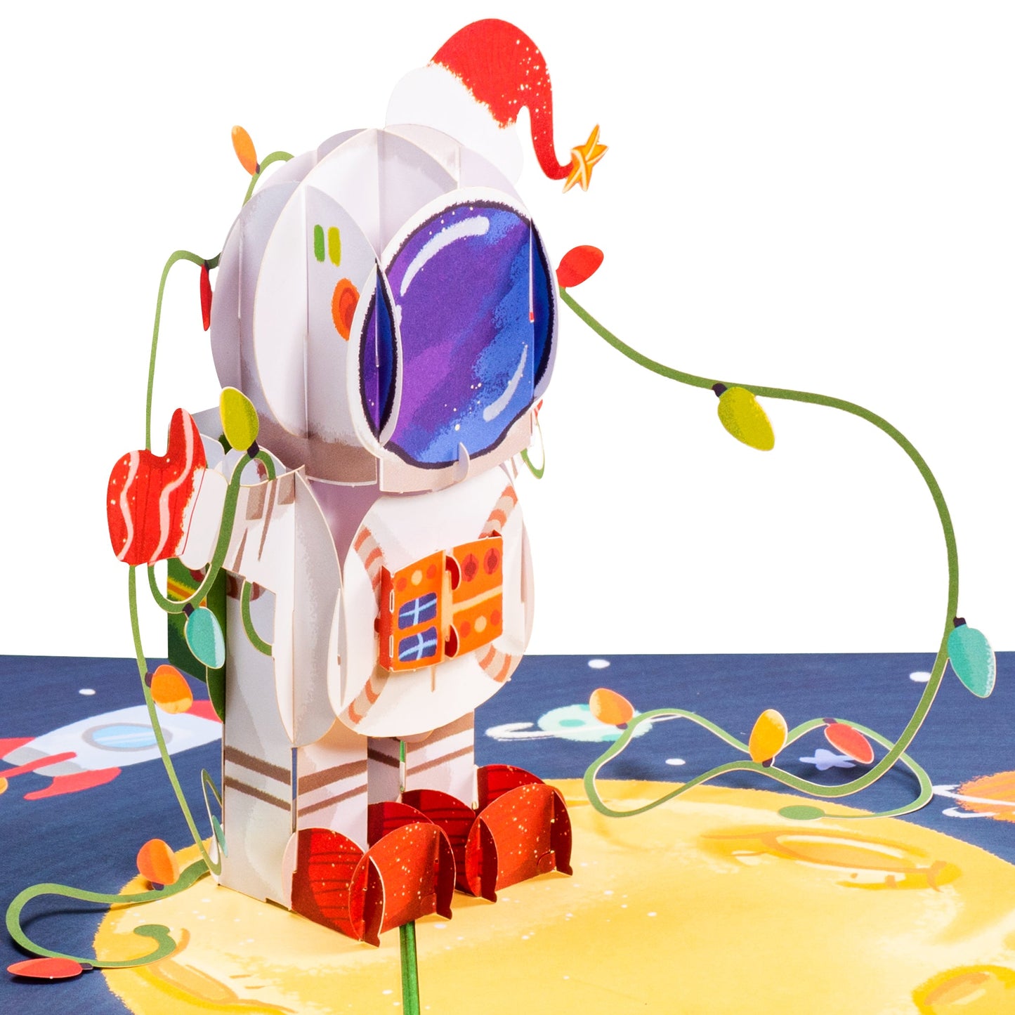 Christmas in Space 3D Popup Card