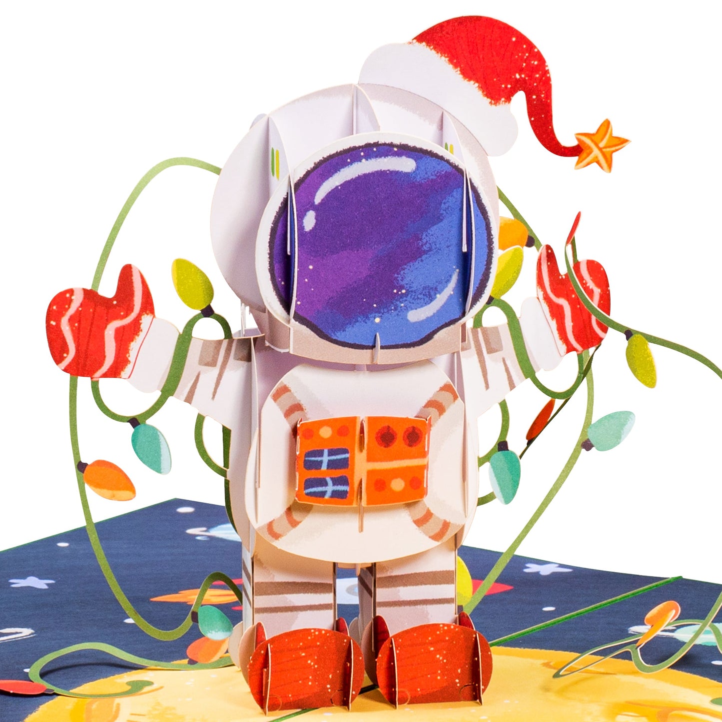 Christmas in Space 3D Popup Card
