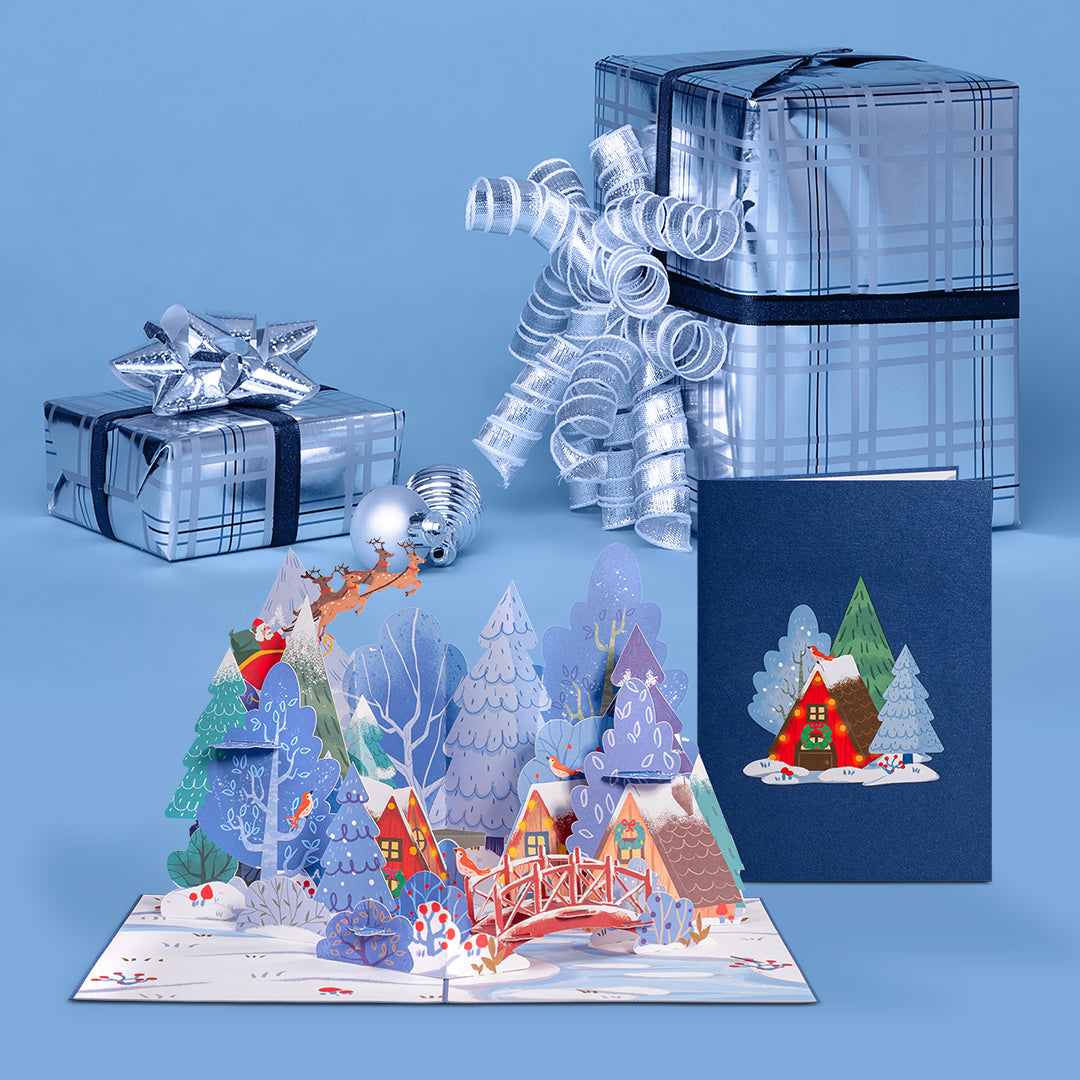 Magical Town Christmas Pop Up Card