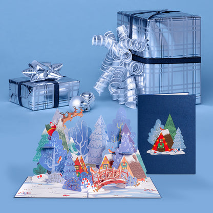 Magical Town Christmas Pop Up Card