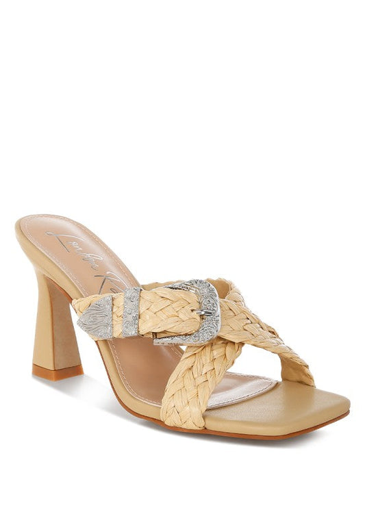 Nimaya Braided Criss-Cross Strap Sandals
