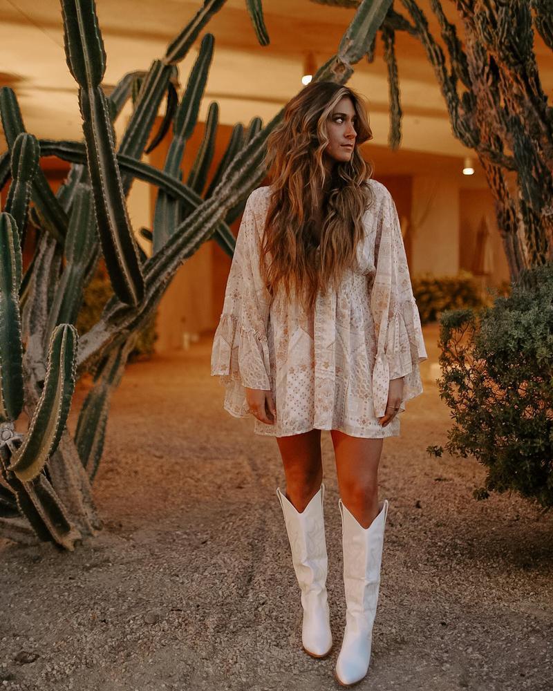 Embroidered Western Cowboy Knee-High Boots - Stylish Cowgirl Chic