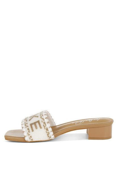 Vacay Babe Lake Como Beaded Slip-On Heels
