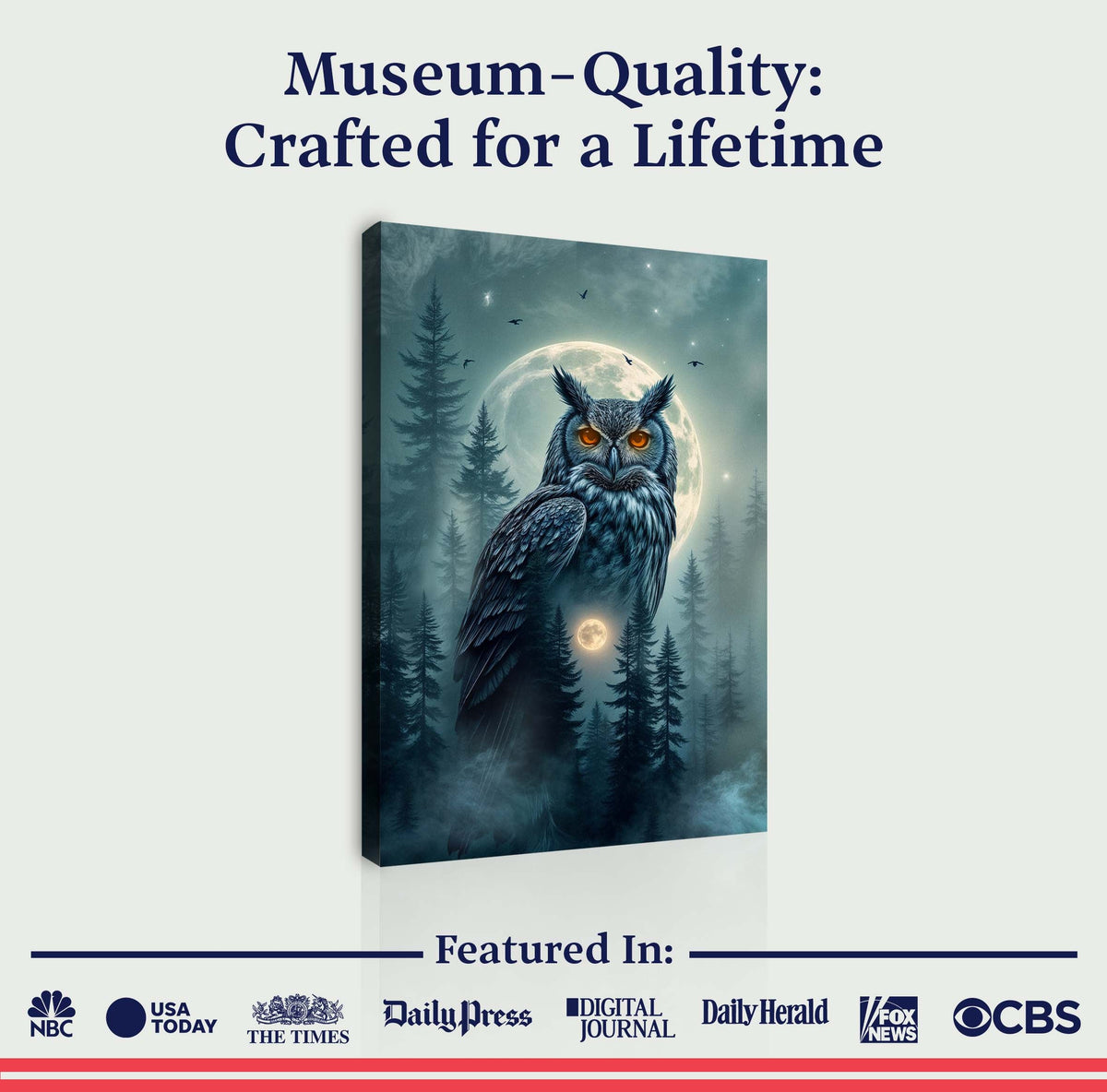 Owl Double Exposure Wall Art II