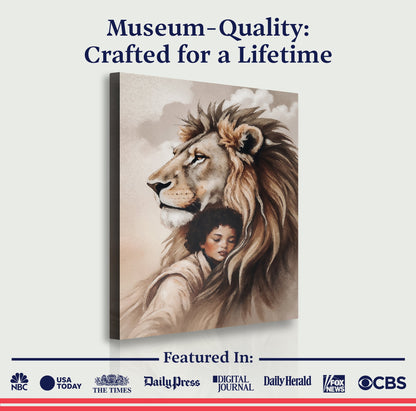 Lion And Girl Faith Wall Art