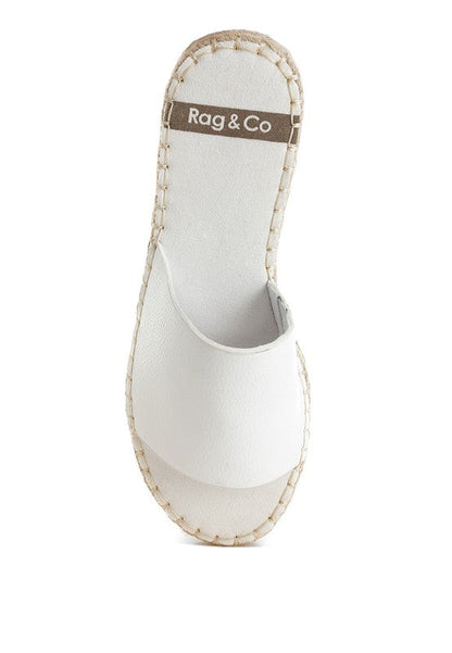 Scalar Genuine Soft Leather Espadrille Flatforms