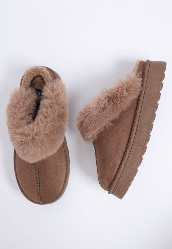 Portho Faux Fur Slip Ons
