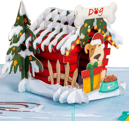 Christmas Dog House Pop Up Card