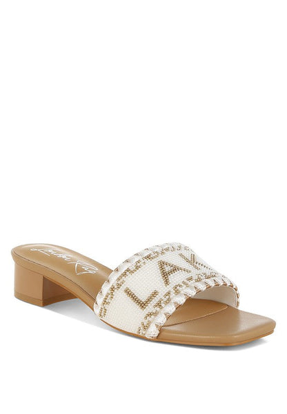 Vacay Babe Lake Como Beaded Slip-On Heels
