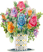 Roses and Succulent Oversized Pop Up Card with Keepsake