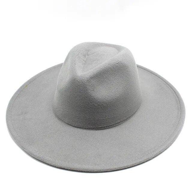 Modern Classic Felt Fedora – Stylish Wide Brim Wool Hat for Men and Women