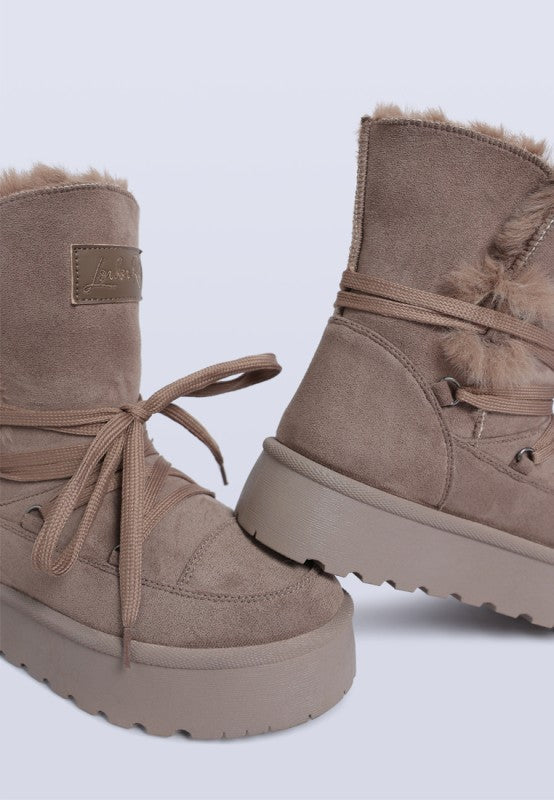 Noaya Chunky Faux Fur Snow Boots