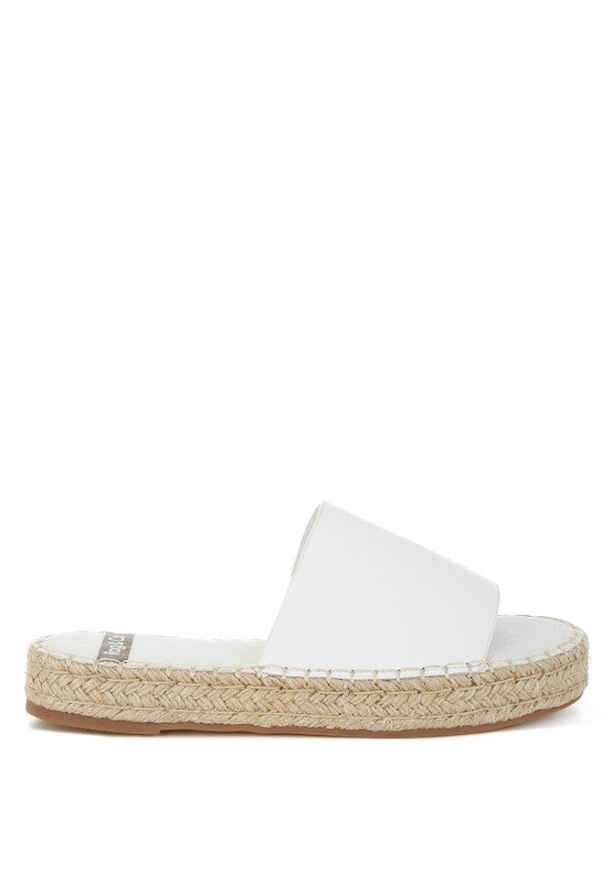 Scalar Genuine Soft Leather Espadrille Flatforms