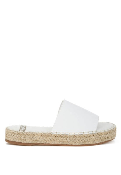 Scalar Genuine Soft Leather Espadrille Flatforms