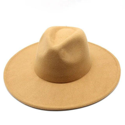Modern Classic Felt Fedora – Stylish Wide Brim Wool Hat for Men and Women