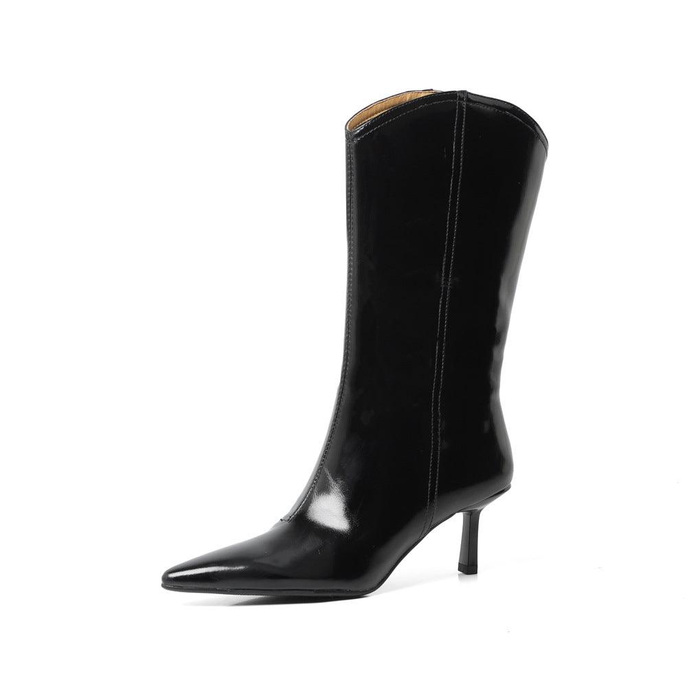 Elegant Stiletto Mid-Calf Boots