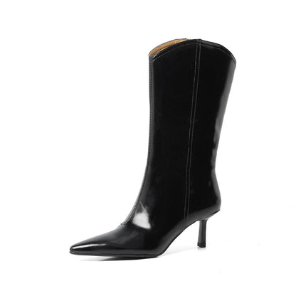 Elegant Stiletto Mid-Calf Boots