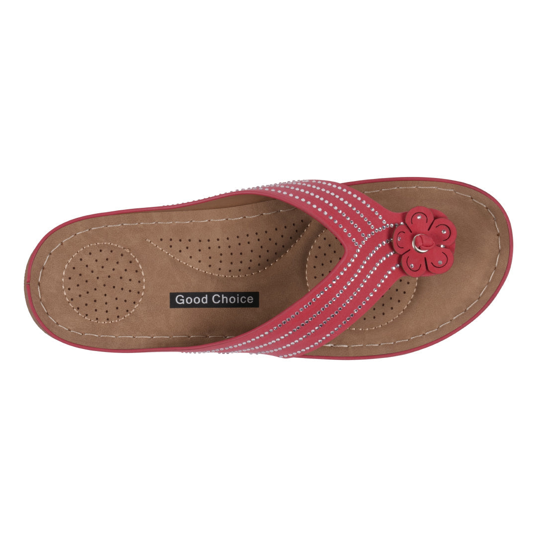 Women's Amari Flower Thong Flat Comfort Sandals