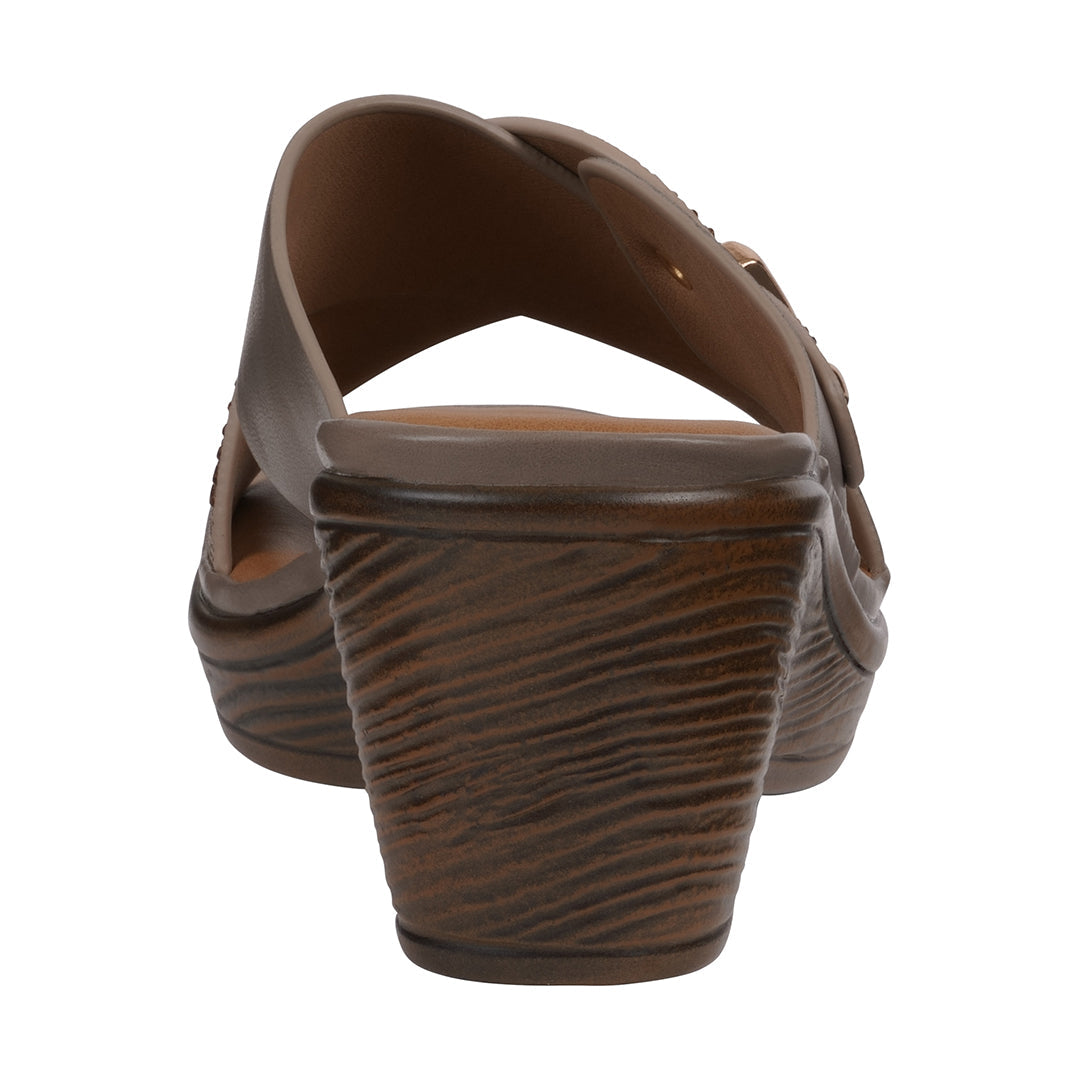 Women's Ash Taupe Wedge Sandals