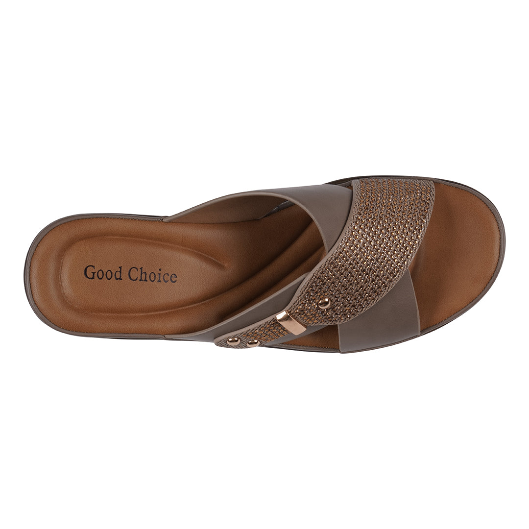 Women's Ash Taupe Wedge Sandals
