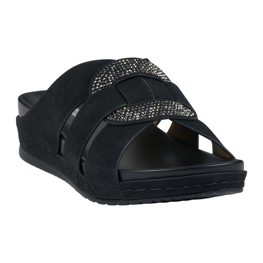 Women's Betsy Black Embellished Comfort Sandals