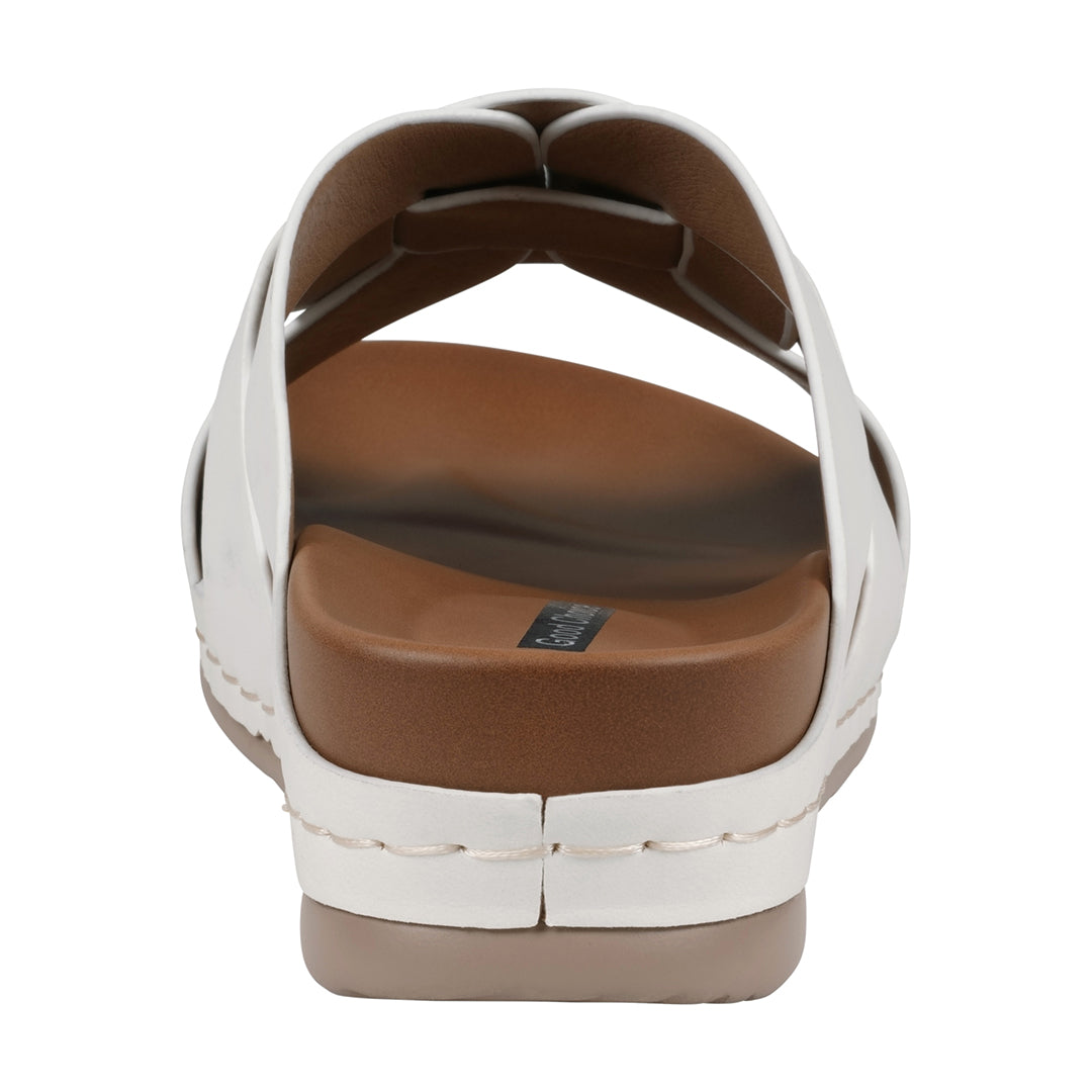 Women's Betsy White Embellished Comfort Sandals