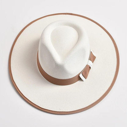 The Magnolia Bow Fedora - Elegant Woolen Fedora Hat for Stylish Cowgirls, Luxury Country Fashion