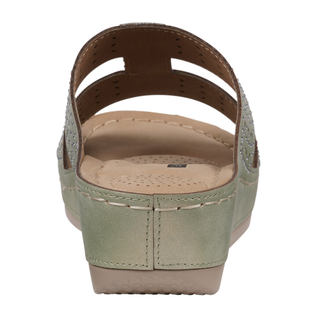 Women's Carrie Sage Embellished Wedge Sandals