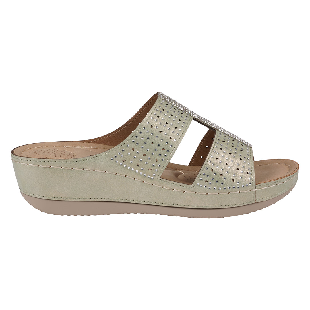 Women's Carrie Sage Embellished Wedge Sandals